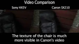 Sony DSC-HX5V vs Canon SX210 Video Comparison In Low Light