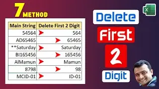 7 Methods How to Delete First 2 Digits of a String || MamuN AcademY