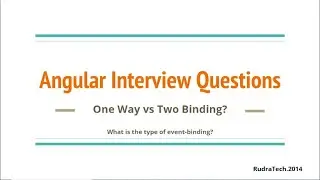 One Way vs Two way Binding | Angular Interview Questionns
