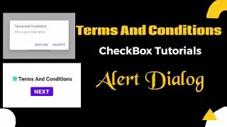 Make Terms and Conditions Alert Dialog ||  Android Studio Tutorials