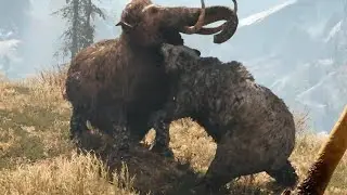 Cave bear vs Mammoth - Rare Animation in SLOW MOTION