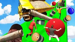 999.99% Impossible Cars Vs Cars Race Challenge in GTA 5!