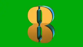3D 8 Number Green Screen | free background