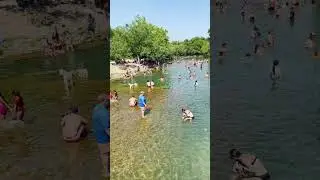 Barton Springs swimming pool Zilker Park Austin Texas. Free vs paid side #swimmingpool #AustinTexas