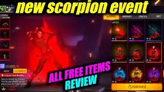 new scorpion event free fire | Free fire new legendary bundle| Free fire new event