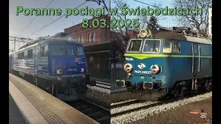 4 Poranne pociągi w Świebodzicach 8.03.2025