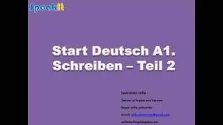 Start Deutsch A1   Schreiben Teil 2 Briefe ENG