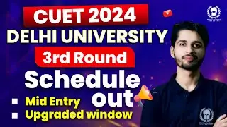 Delhi university 3rd round seat allocation schedule out | Mid Entry & Upgraded Window | Vaibhav Sir