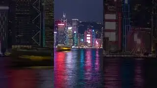 Hong Kong coming alive at night!! Another skyline timelapse #hongkong #timelapse