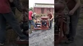 Мотопомпа 100куб\час. Первый пуск.