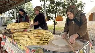 Grandma Rose Cooking Traditional Kutab with Greens | Traditional Recipes