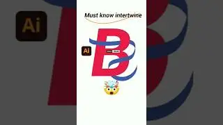 Intertwine Option in Illustrator Tutorial #shorts