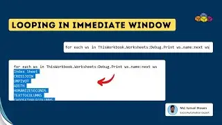 Looping In Immediate Window: VBA Tricks You may need to know
