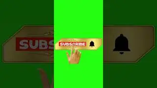 Golden YouTube Subscribe Button Green Screen ।। No Copyright #habibur_rahman