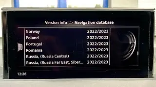 Aktualizacja mapy 2022/23 Audi MMI MIB2 (A3 A4 A6 A8 Q5 Q7)