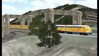 Train Sim - California Coast Using EMD F9 UP at Snowy Day - Simulasi Kereta Api