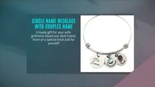 Personalized Bracelet With Names  Birthstone Gift For Mom