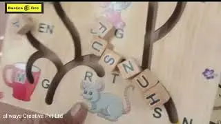 wooden Maze Chase missing letter mult color
