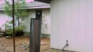 Rocket Stove Warmed Up (No Smoke)