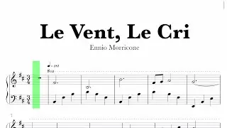 Ennio Morricone - Le Vent, Le Cri Sheet Music