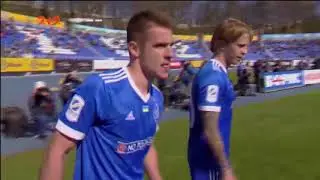 Динамо - Заря - 3:0. Гол: Беседин (51')