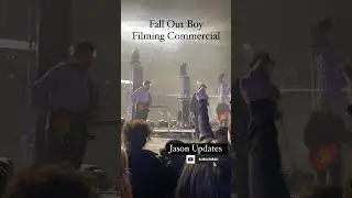 Joe Trohman Fall Out Boy filming a commercial with The Ohio State University Buckeyes Football 2023