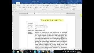 CS401 GDB 1 FALL 2022 WITH SOLUTION FILE