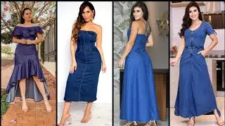VESTIDOS DE MEZCLILLA 2021❤️LONGOS|DRESSES IN JEANS LONGOS 2021 