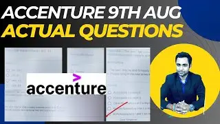 Accenture 9th Aug 2023 Actual Questions | Accenture No Pseudo Code