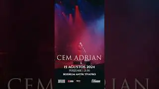 Cem Adrian, 15 Ağustos Perşembe akşamı Bodrum Antik Tiyatro’da. Biletler Passo’da. 🎫