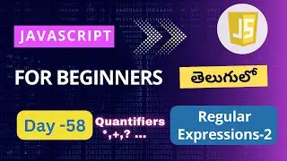 Regular Expressions in JavaScript |Regular Expressions | JavaScript tutorials for beginners