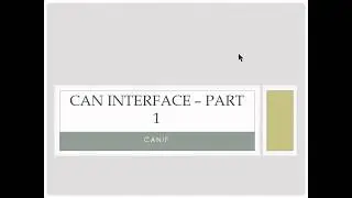 Autosar CAN INTERFACE(CANIF) - PART 1