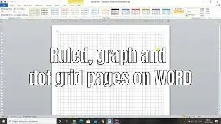 How to make ruled, graph and dot grid pages on Word
