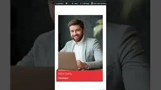 Profile card animation in Elementor 