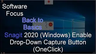 Software Focus - Back to Basics: Snagit 2020 (PC) Enable Drop-Down Capture Button (OneClick)