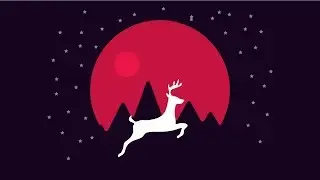 How To Draw a Red Moon Night Landscape Artwork