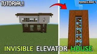 Making Minecraft House, But With Invisible Elevator! (WORKING)