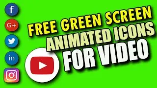 Free green screen social media logo animation