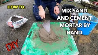 How to mix cement mortar by hand DIY