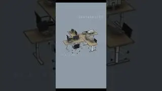 Make minimal office furniture. | Office Furniture model in sketchup