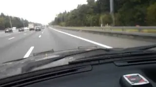наезжаем колесом на полосу волга
