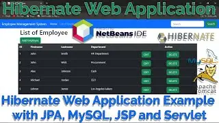 Spring Web App - Insert and Read(CRUD) with Apache Tomcat, MySQL, JPA, JSP, Bootstrap and Servlet