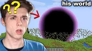 I Put a Black Hole Under my Friends House on Minecraft...