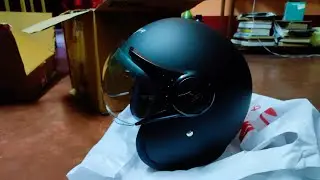 VEGA Jet with Visor Motorbike Helmet( Dull black)