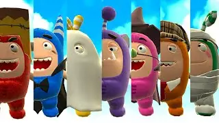 Oddbods Turbo Run - Halloween Costumes Fuse, Pogo, Bubbles, Jeff, Newt, Slick and Zee