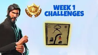 FNX | Dusty Depot Map, Visit Llama, Fox and Crab | Week 1 Challenges