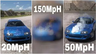 car vs wall | Toyota Supra - Forza Horizon 5