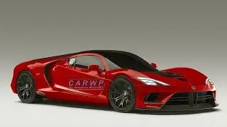 RENDER 2021 Dodge Viper Mid Engined Hybrid Concept 3.9 Ferrari V8 Twin Turbo 900 hp @ Ford GT Rival