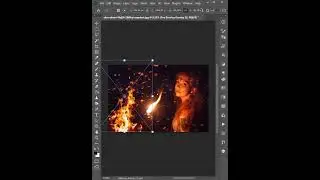 Fire Burning Effect Overlays with action for Photoshop. Design, flame, fiery, blaze. How to Work.