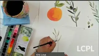 Paint With Watercolors: Sicilian Orange and Olive Branch